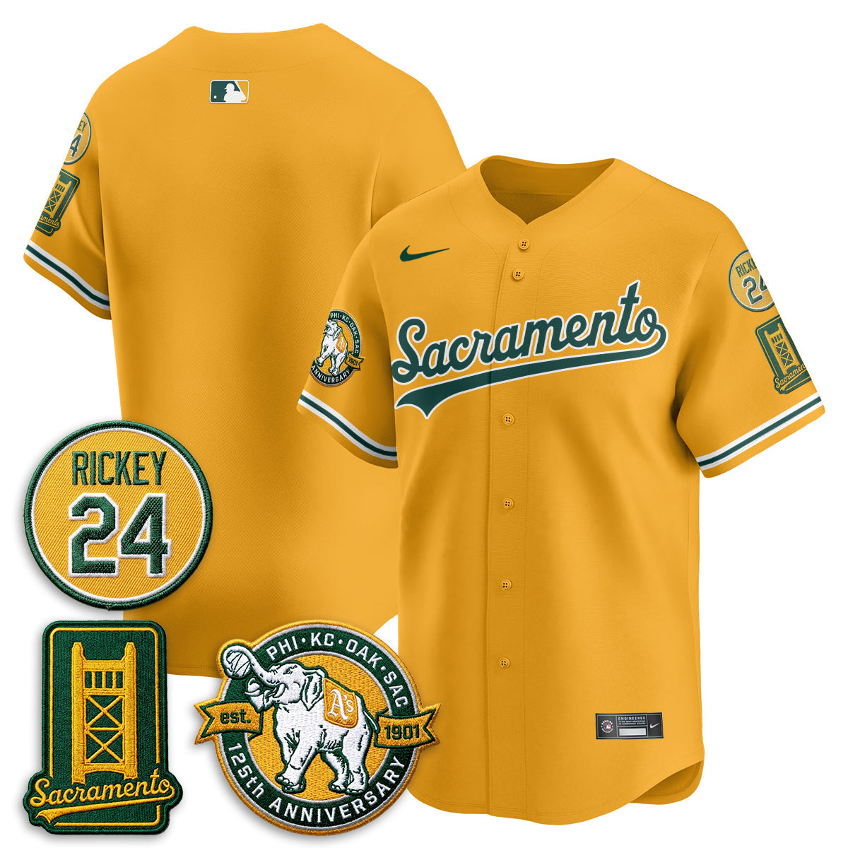 OAK 2026 Alternate Sacramento - Celebrating 125 Years - Limited Vapor Jersey - Stitched