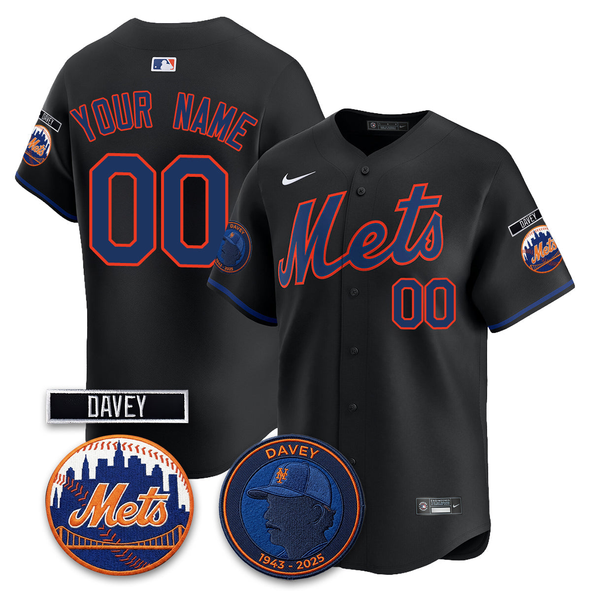 NYM 2026 Davey Johnson In Memoriam Vapor Limited Custom Jersey - Stitched