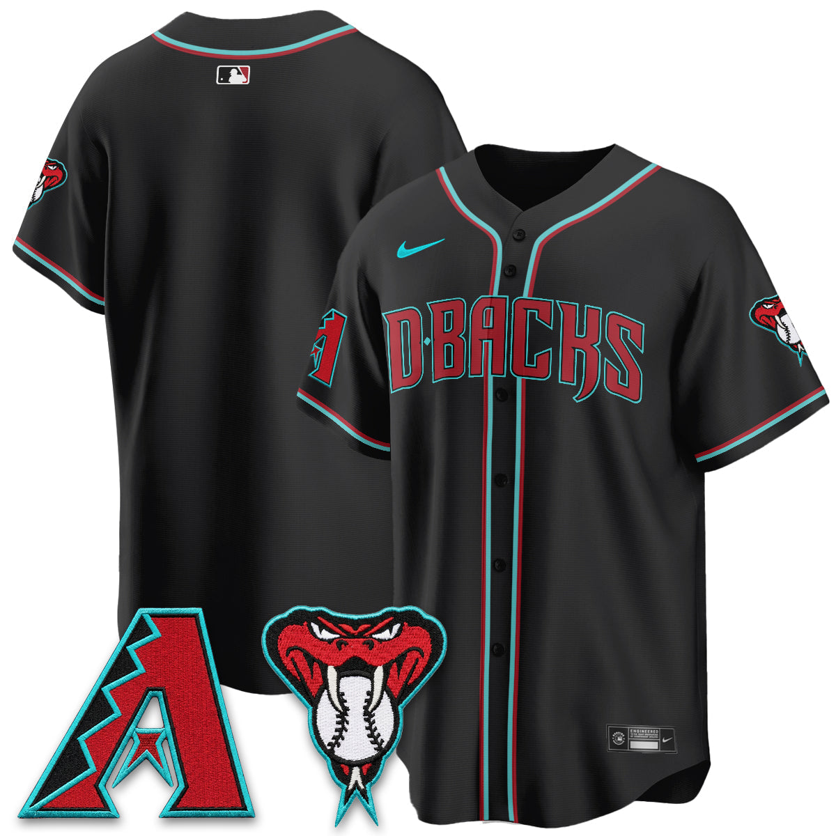 ARI Black Out Style Vapor Premier Limited Jersey - Stitched