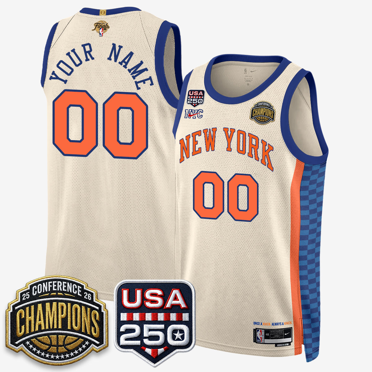 NYK 2026 Basketball Eastern Conference Champions City Edition Custom Jersey V2- Stitched