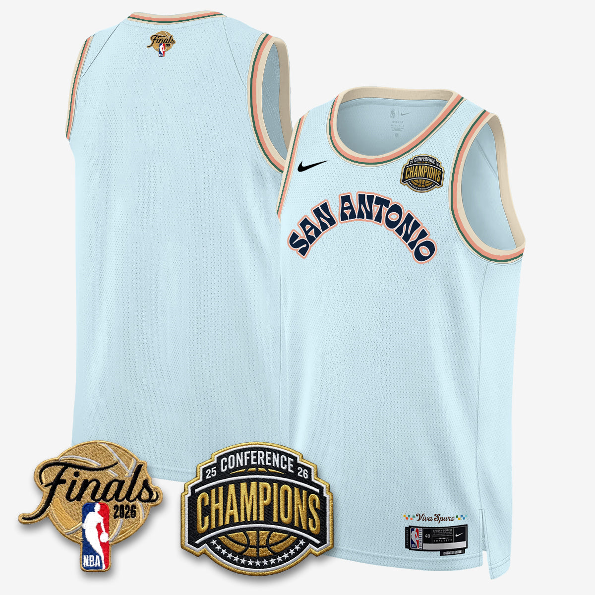 SAS 2026 Basketball Western Conference Champions Vapor City Edition Jersey - Stitched
