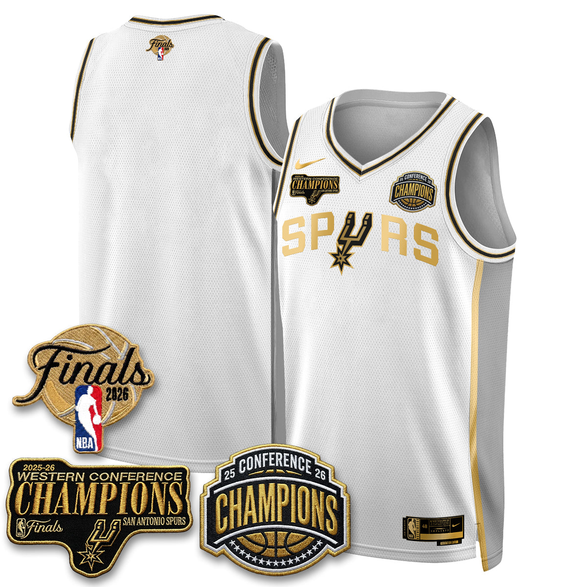 SAS 2026 Basketball Western Conference Champions Vapor Special Edition Jersey - Stitched