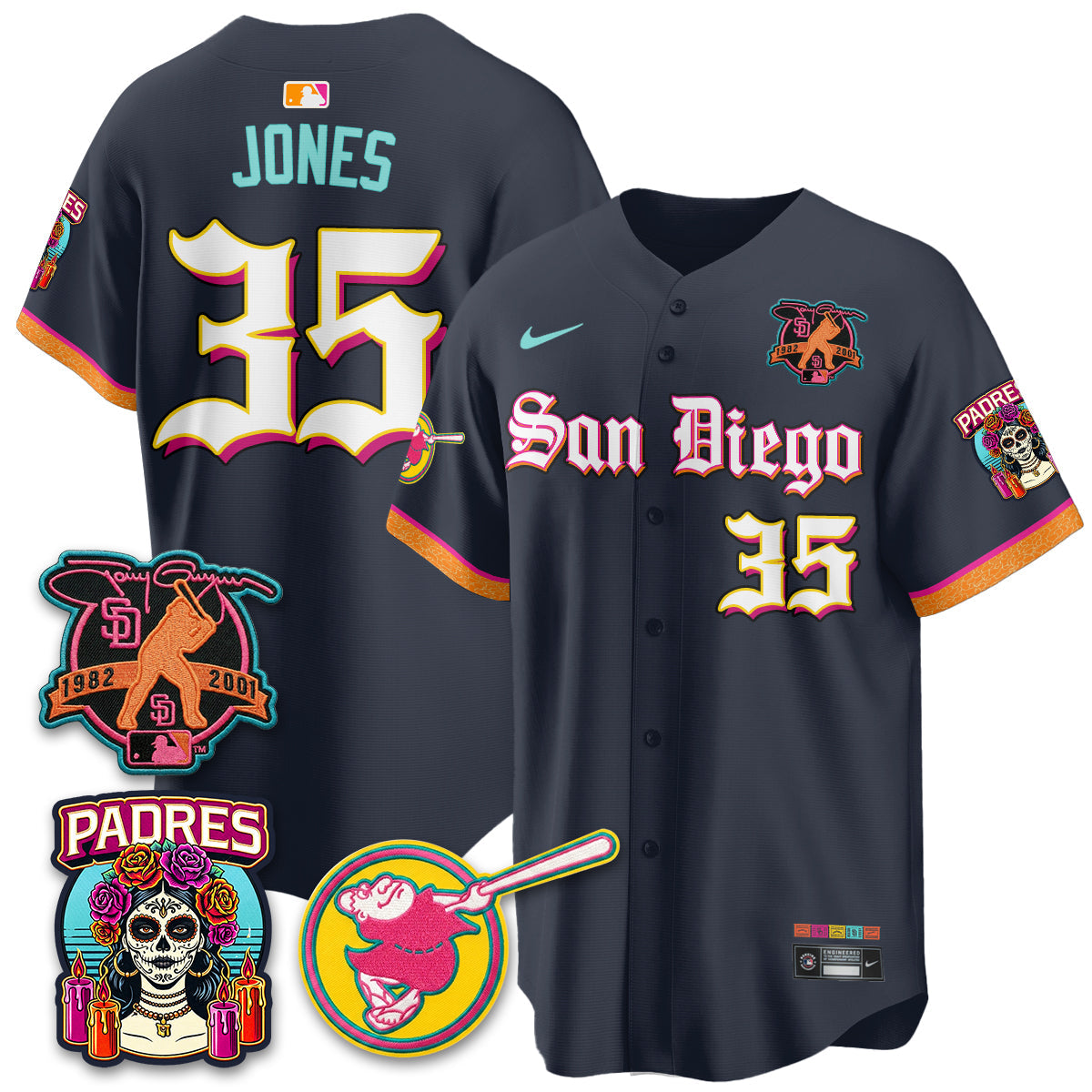 SD 2026 City Connect x Tony Gwynn Patch Vapor Premier Limited Jersey - Stitched