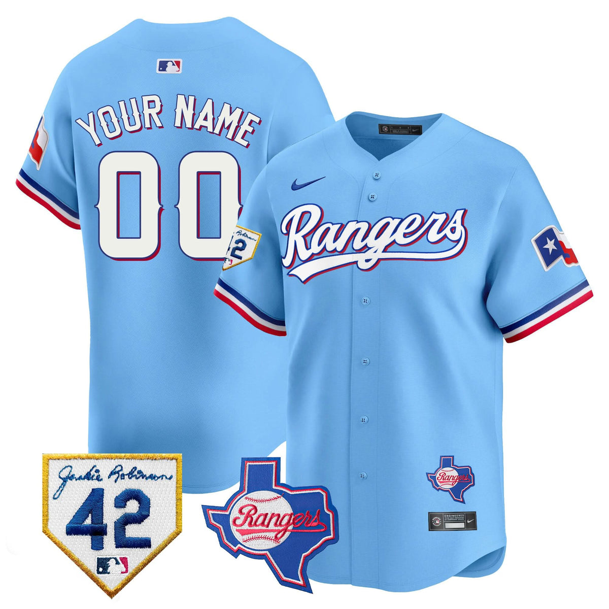 TR 2024 Jackie Robinson Patch Vapor Premier Limited Custom Jersey - Stitched