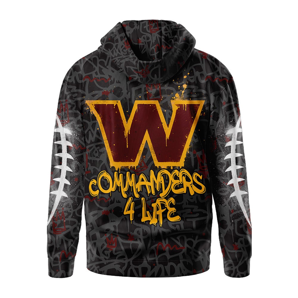 Washington Commanders | Premium Special Graffiti My Team 4 Life Hoodie MM