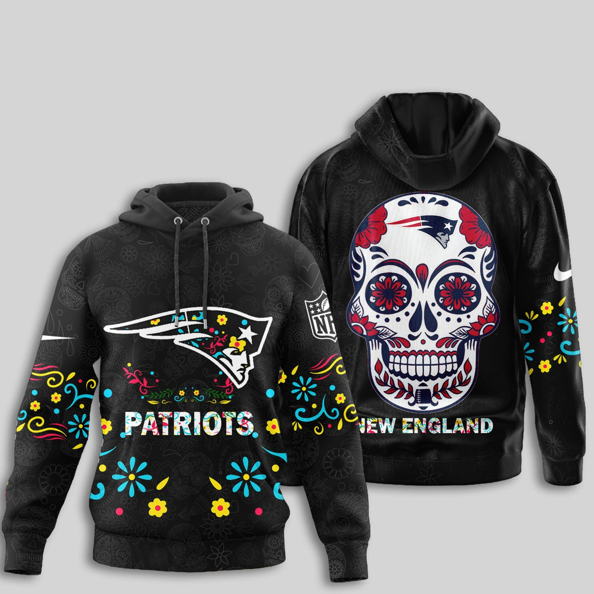 New England Patriots | Premium Dia de los Muertos Limited Editions Hoodie MM