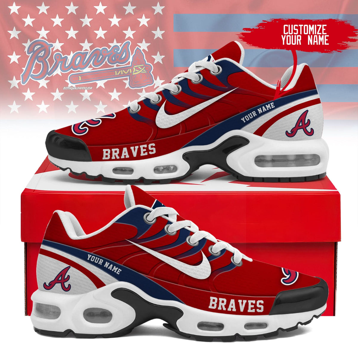 Atlanta Braves | Personalized Air Max Shoes TD 300525