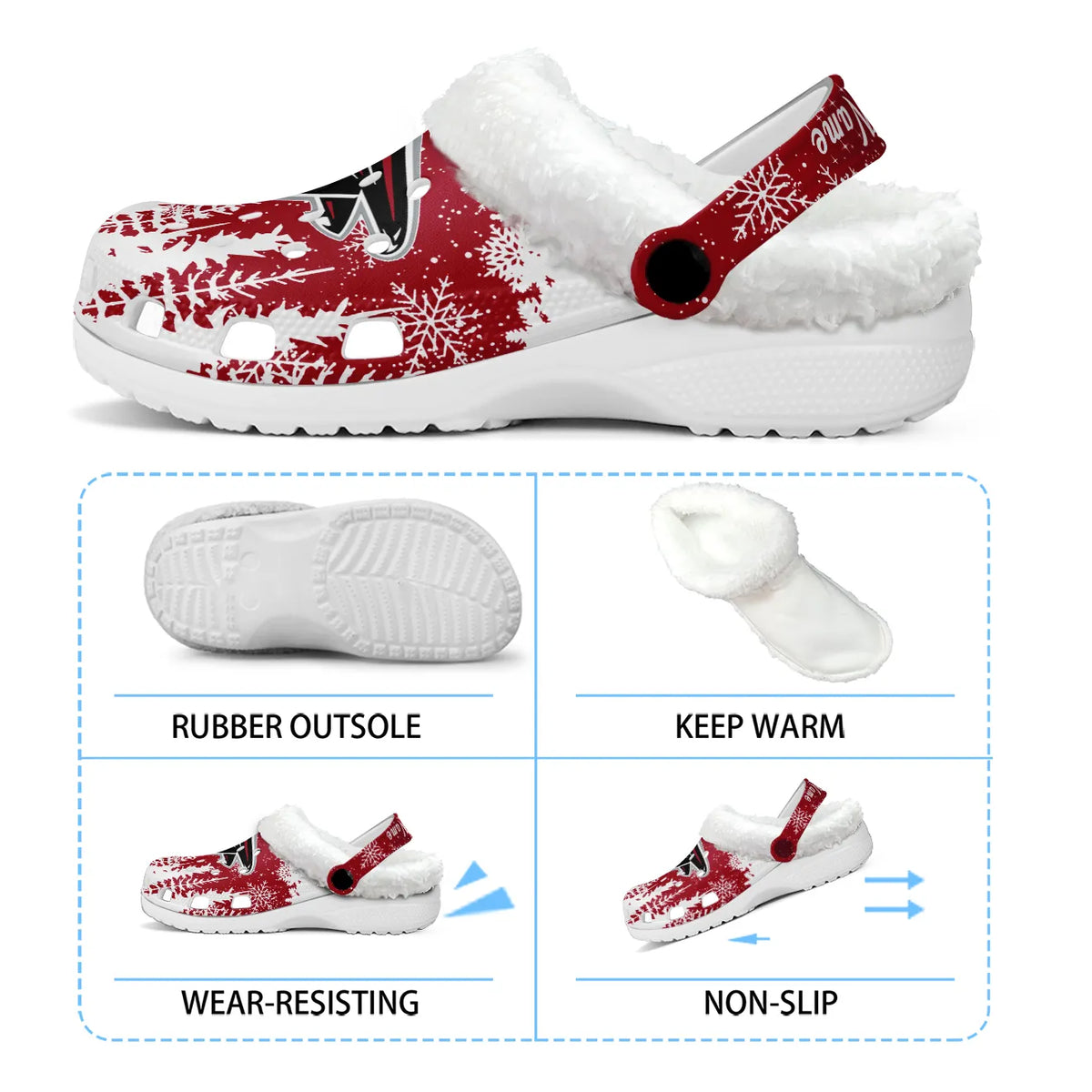 ATL Fleece-Lined Clogs - Comfortable in Winter