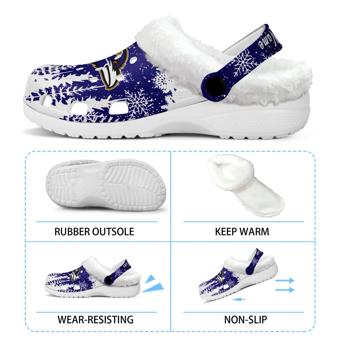 BAL Fleece-Lined Clogs - Comfortable in Winter