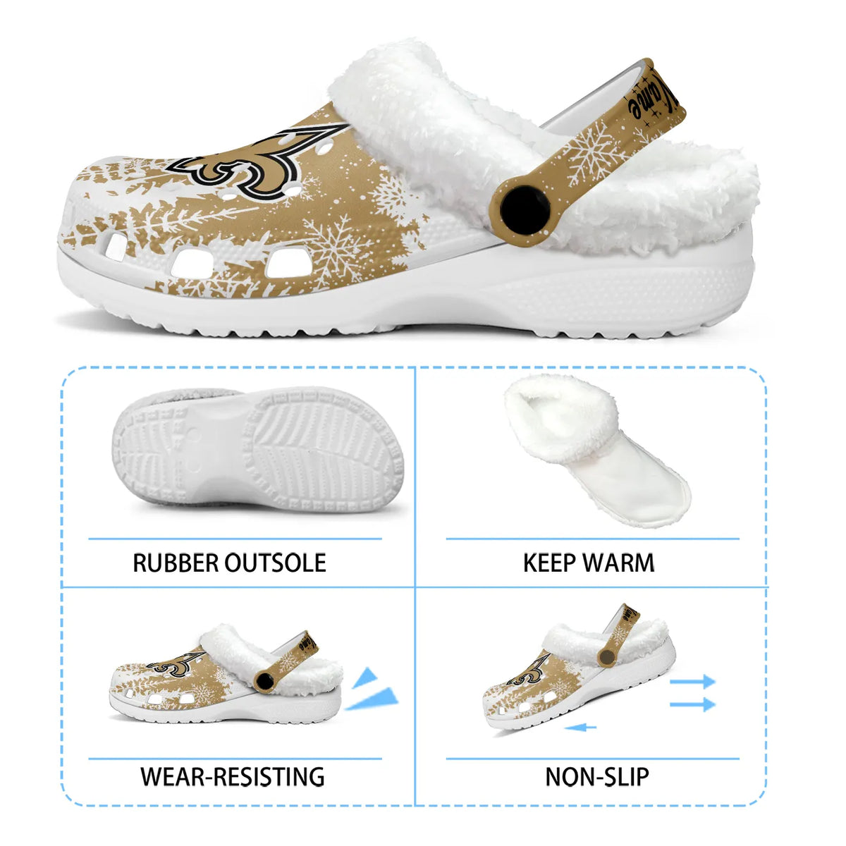 NO Fleece-Lined Clogs - Comfortable in Winter