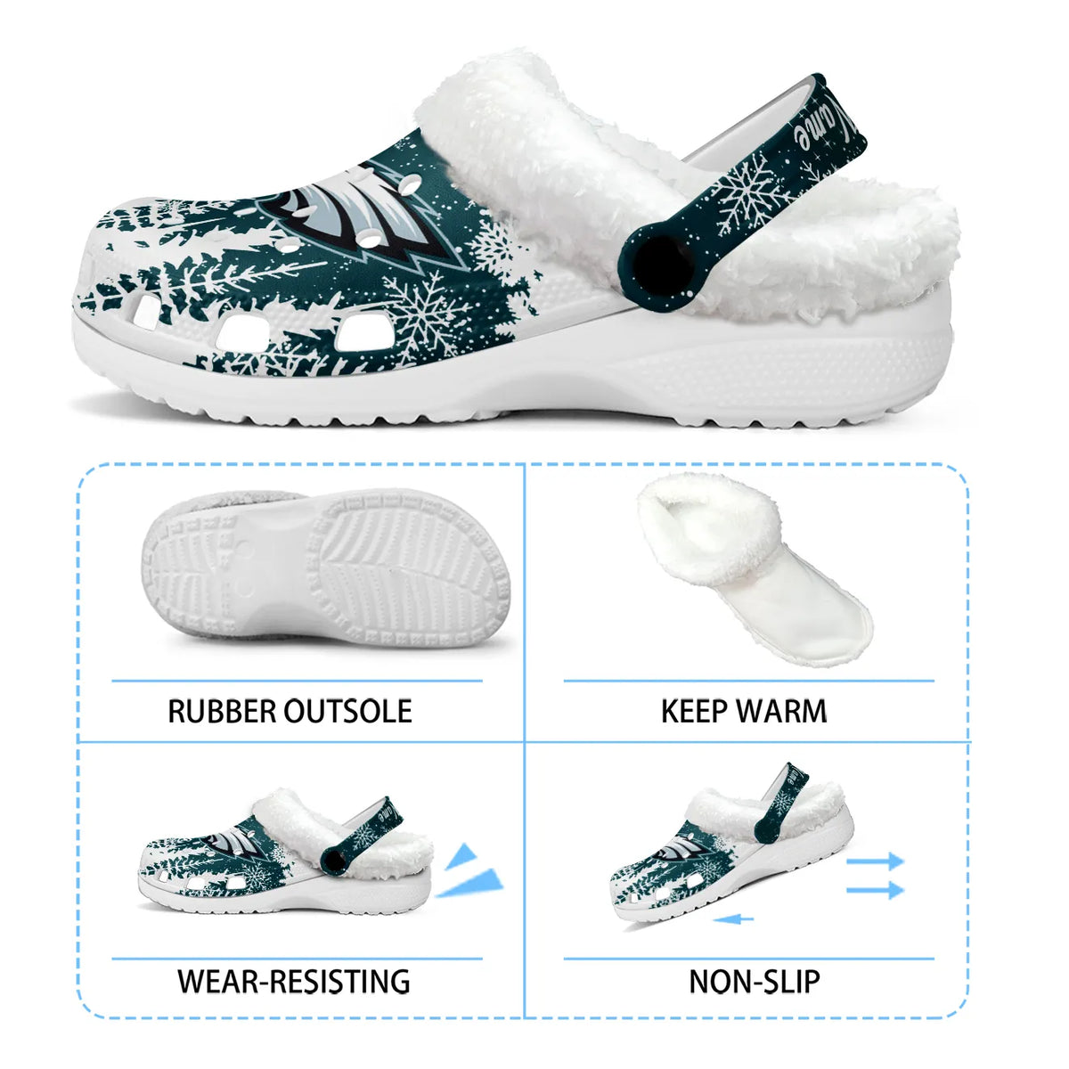PHI Fleece-Lined Clogs - Comfortable in Winter