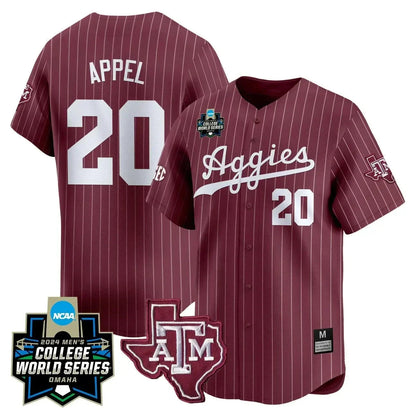 Aggies 2024 College World Series Vapor Premier Limited Jersey