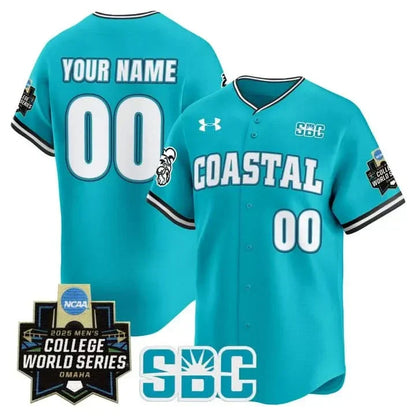 Coastal Carolina Chanticleers 2025 World Series Vapor Premier Limited Custom Jersey - Stitched
