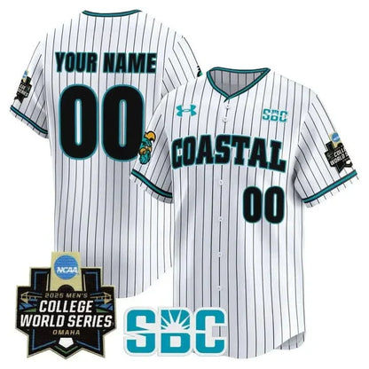 Coastal Carolina Chanticleers 2025 World Series Vapor Premier Limited Custom Jersey - Stitched