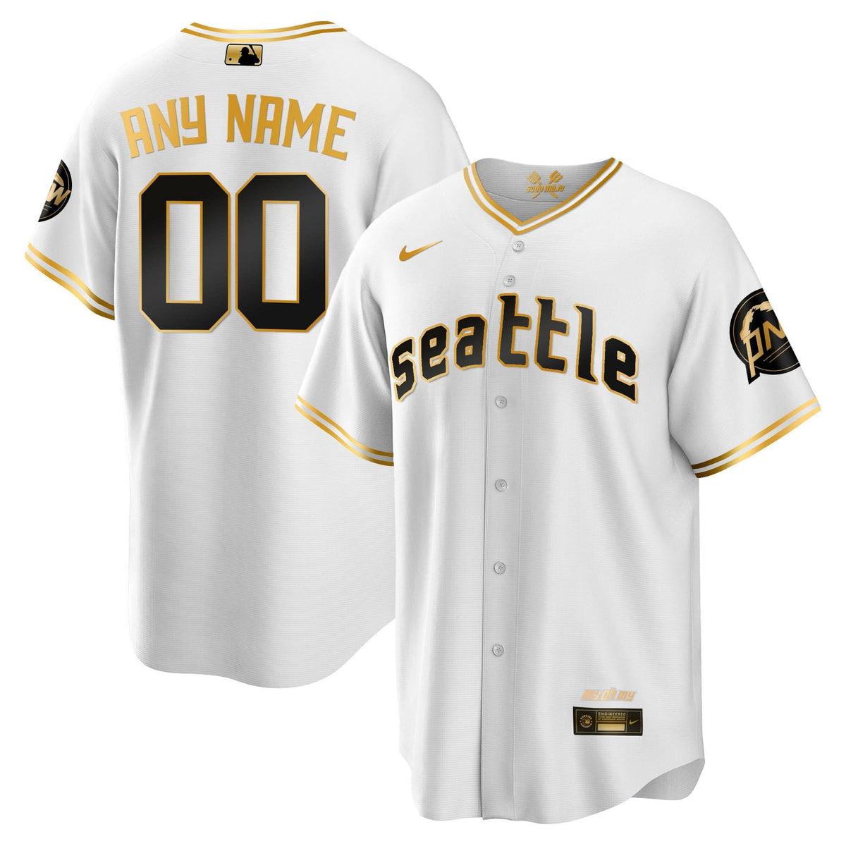 Seattle Mariners 2023 City Connect Gold Custom Jersey - All Stitched