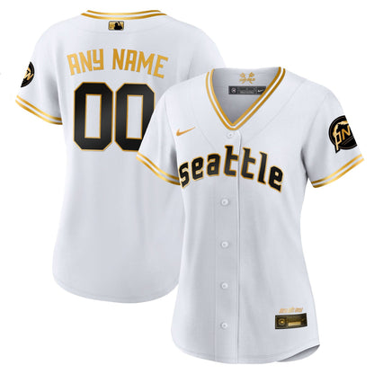 Seattle Mariners 2023 City Connect Gold Custom Jersey - All Stitched