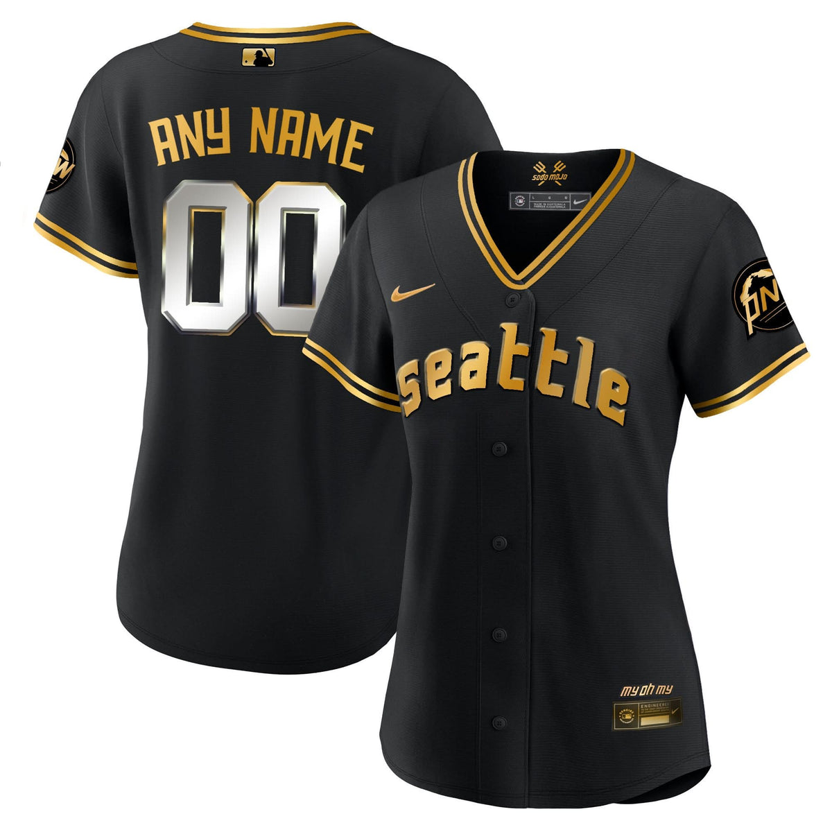 Seattle Mariners 2023 City Connect Gold Custom Jersey - All Stitched
