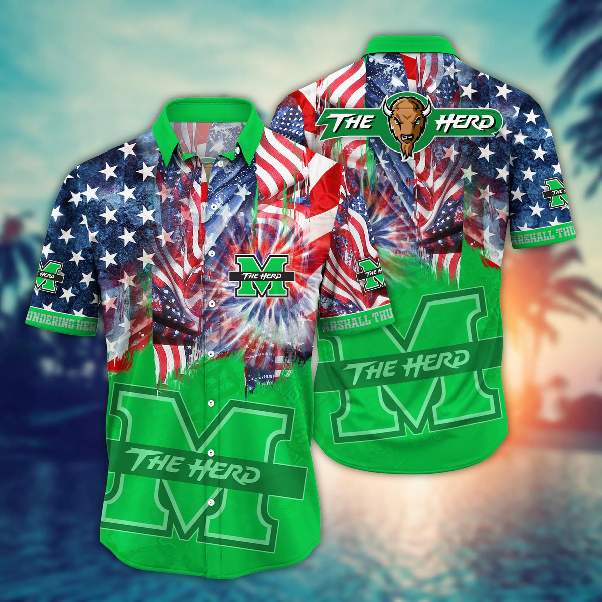 Marshall Thundering Herd - Hawaii Shirt  For Fans, Summer Football Shirts