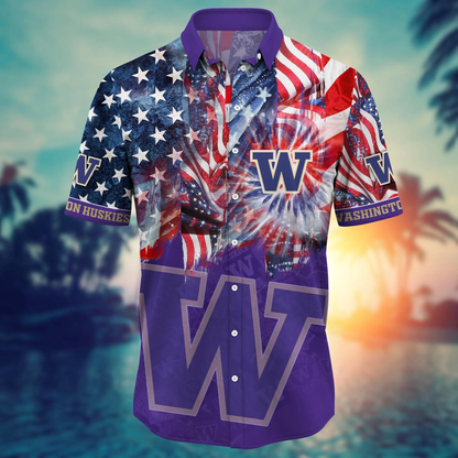 Washington Huskies - Hawaii Shirt  For Fans, Summer Football Shirts VT-HW001