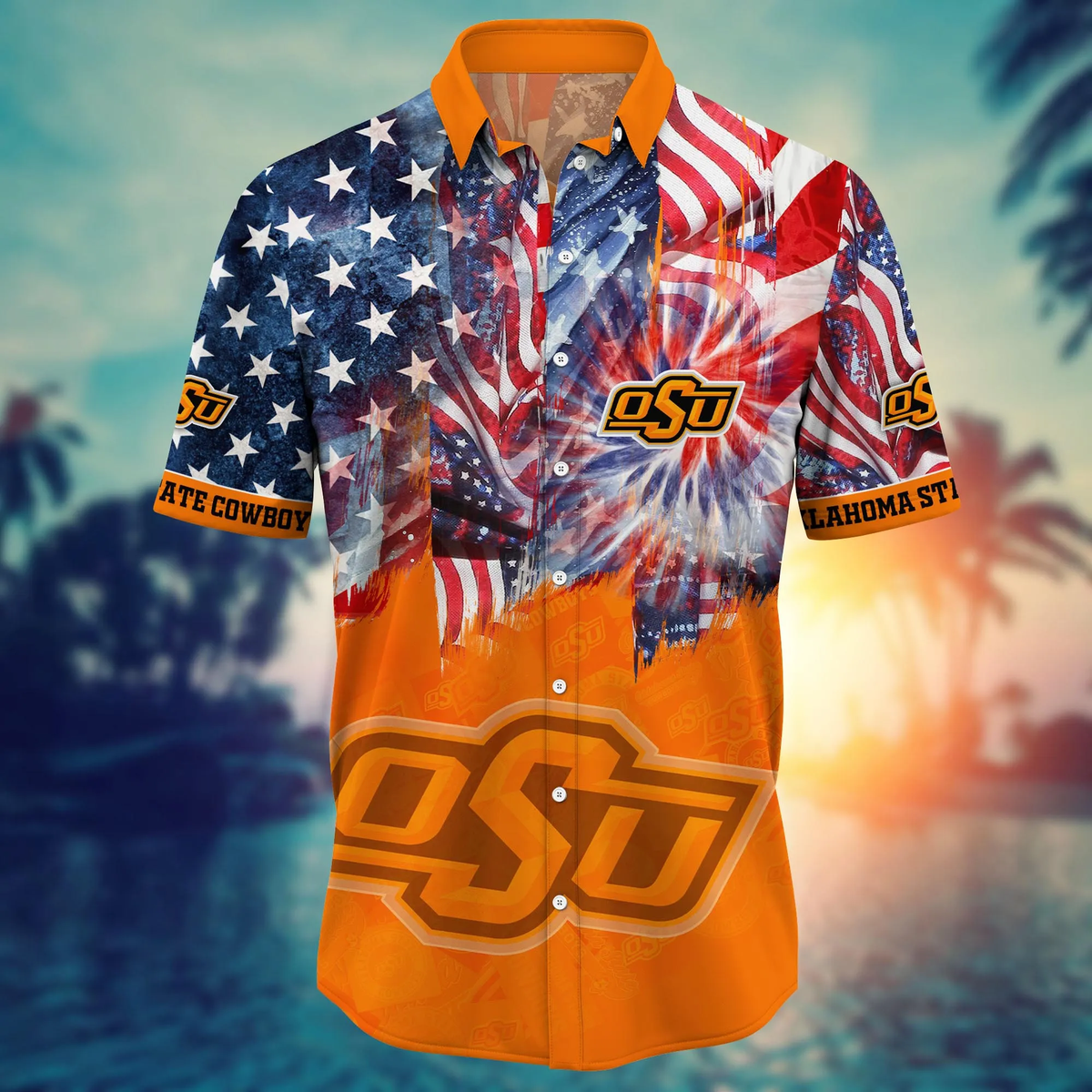 Oklahoma State Cowboys - Hawaii Shirt  For Fans, Summer Football Shirts VT-HW001