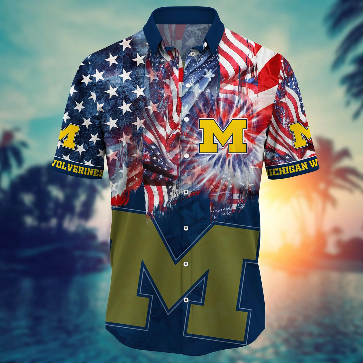 Michigan Wolverines - Hawaii Shirt  For Fans, Summer Football Shirts VT-HW001