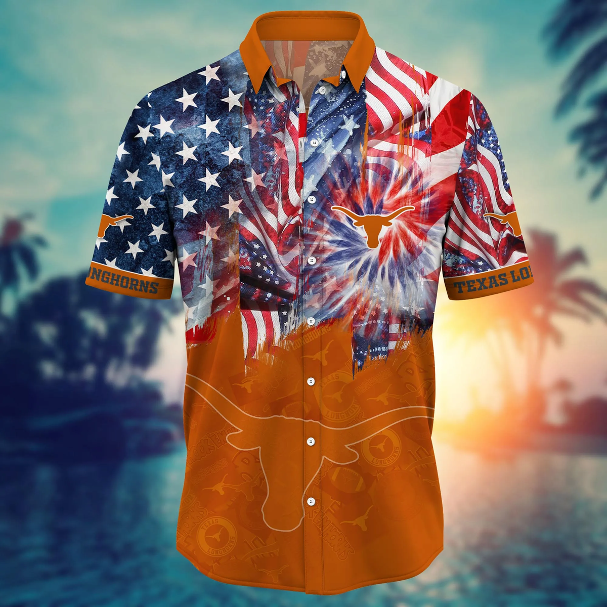 Texas Longhorns - Hawaii Shirt For Fans, Summer Football Shirts VT-HW001