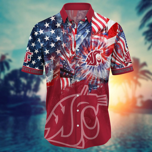 Washington State Cougars - Hawaii Shirt  For Fans, Summer Football Shirts VT-HW001