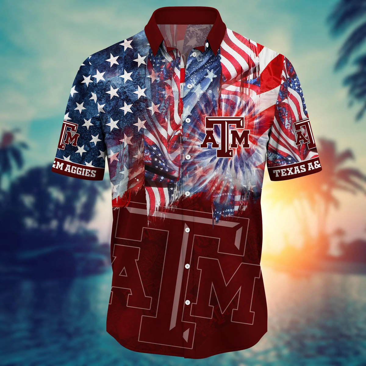 Texas A&M Aggies - Hawaii Shirt  For Fans, Summer Football Shirts VT-HW001