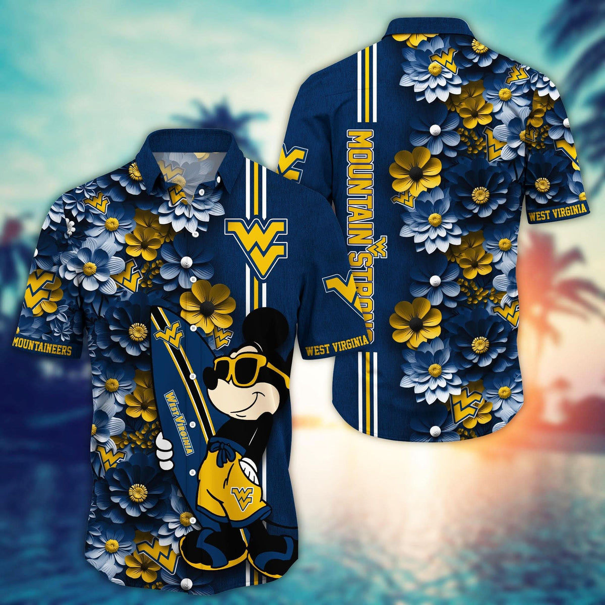 West Virginia Mountaineers - Hawaiian Shirt Trending Summer - Gift For Fan