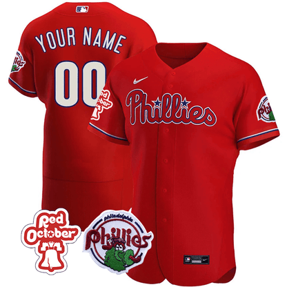 PP Red October Patch Custom Jersey - Stitched