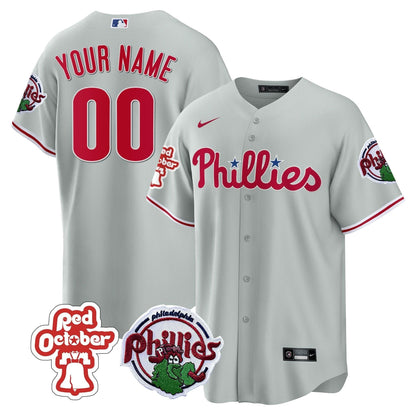 PP Red October Patch Custom Jersey - Stitched