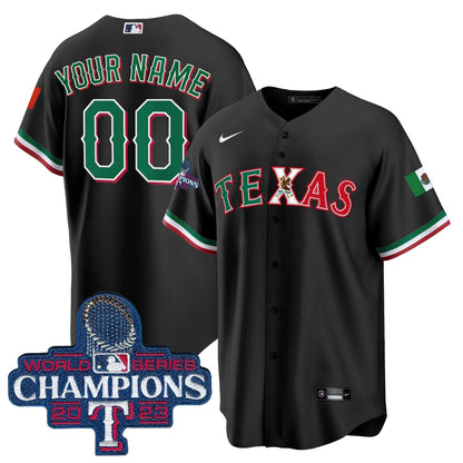 TR Mexico 2023 World Series Champions Baseball Custom Jersey - Stitched