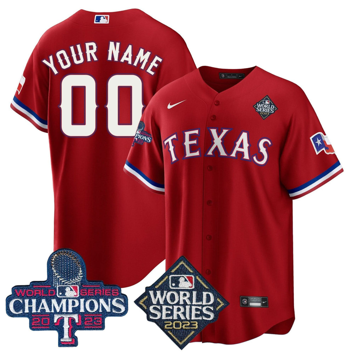 TR 2023 World Series Champions Cool Base Custom Jersey V4 - Stitched
