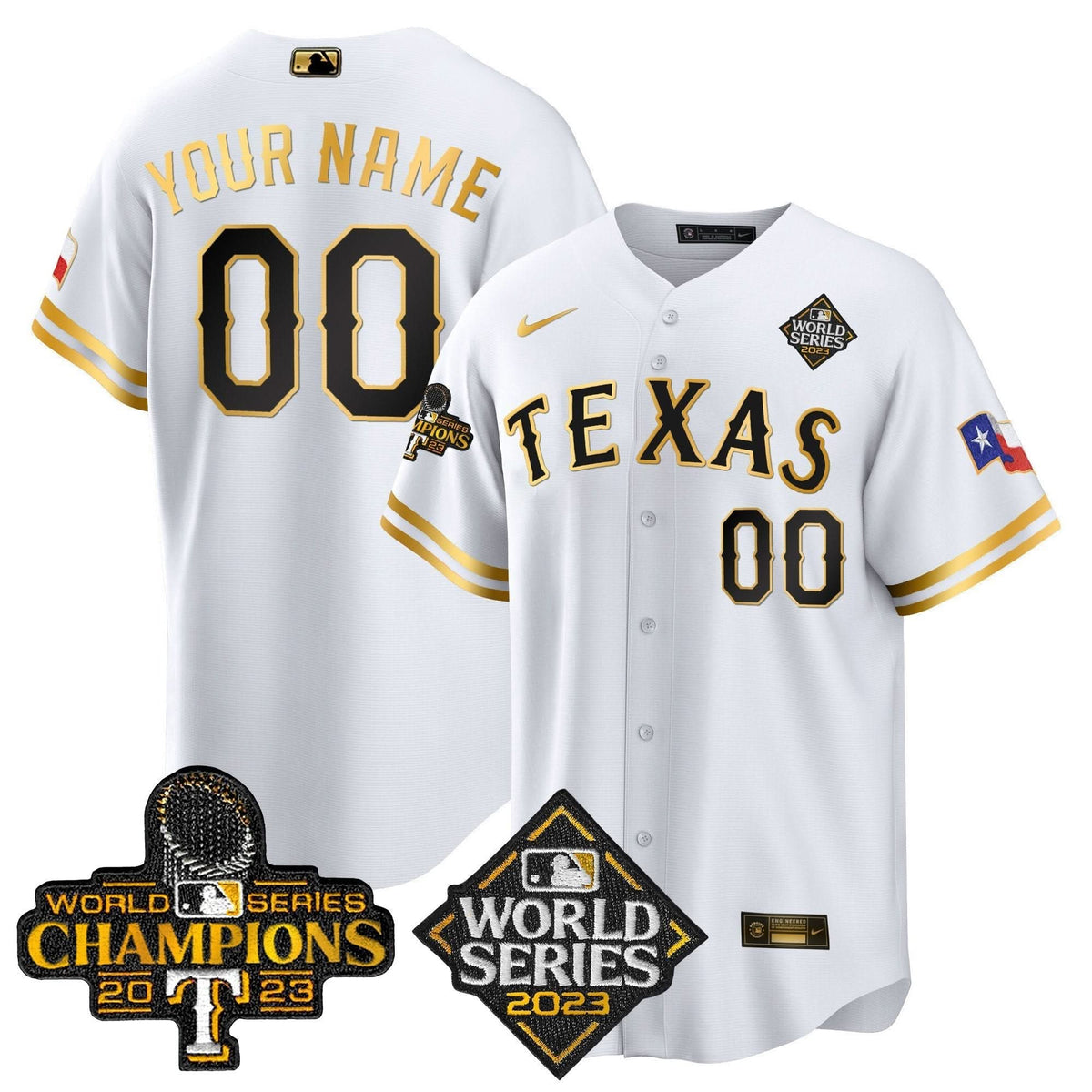 TR 2023 World Series Champions Cool Base Custom Jersey V4 - Stitched