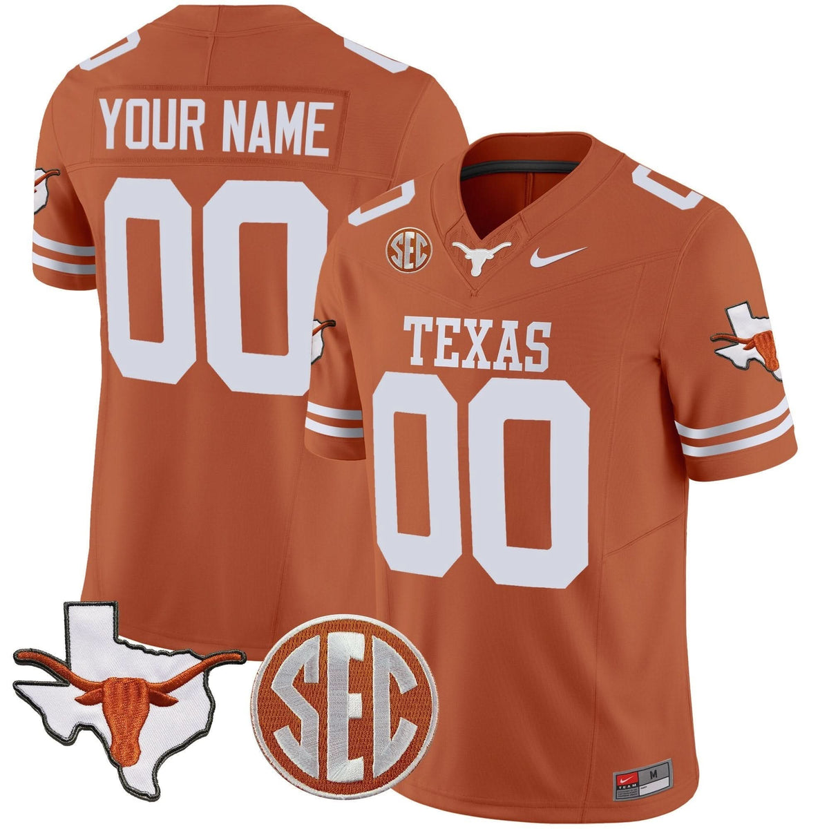 TL State Map & SEC Patch Vapor Custom Jersey V4