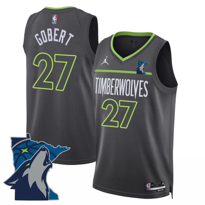 Men's Minnesota Timberwolves Swingman Jersey - Minnesota Patch - All Stitched