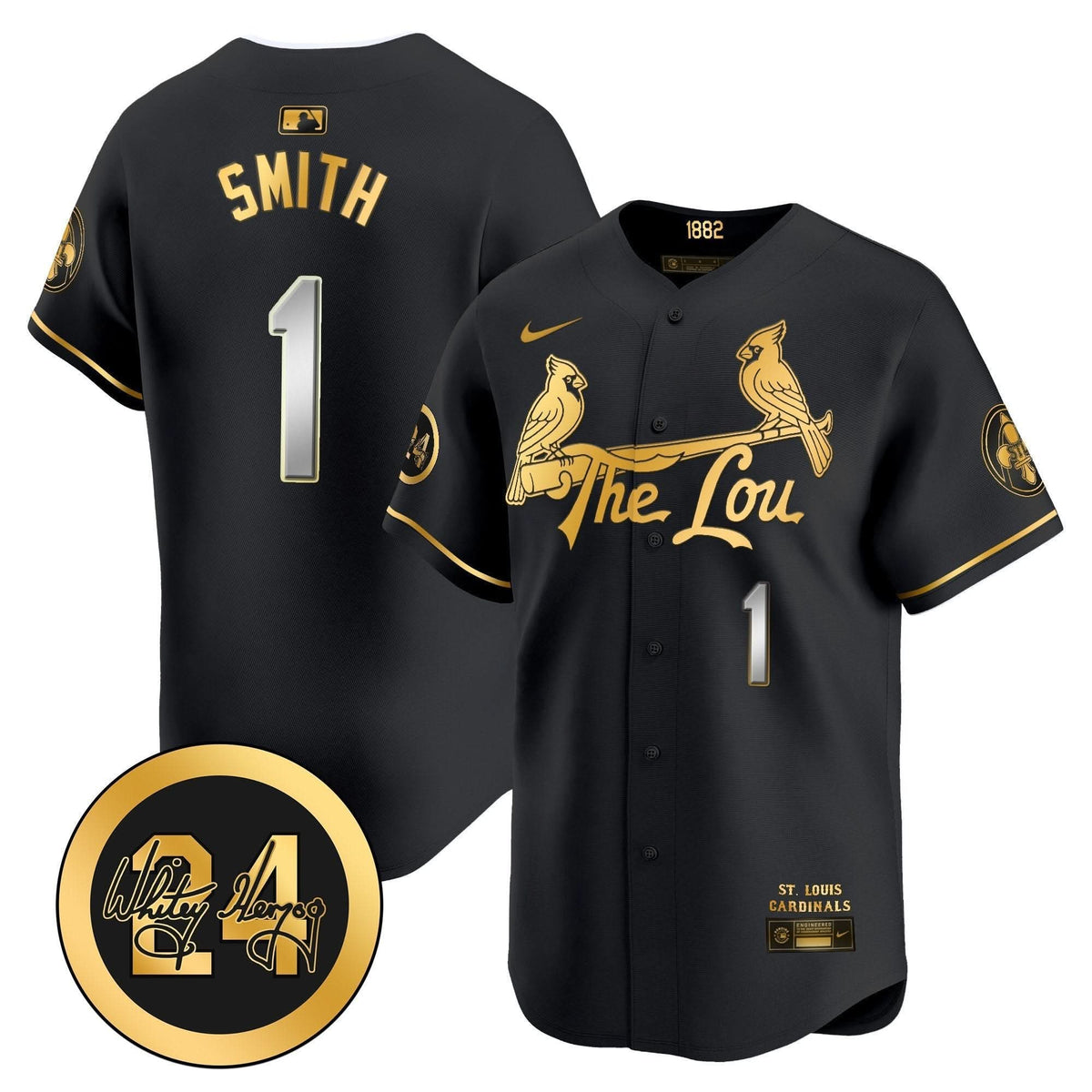 SLC 2024 City Connect Whitey Herzog Patch Vapor Premier Limited Jersey - Stitched