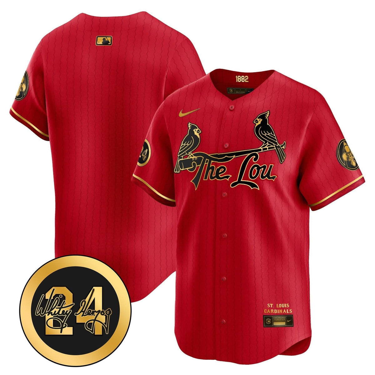 SLC 2024 City Connect Whitey Herzog Patch Vapor Premier Limited Jersey - Stitched