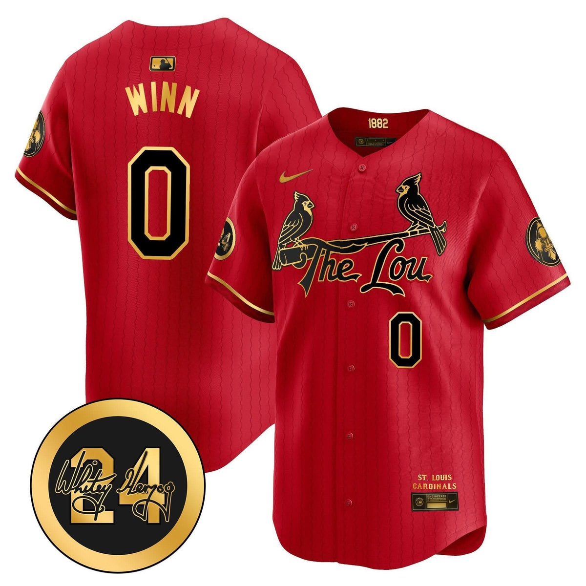SLC 2024 City Connect Whitey Herzog Patch Vapor Premier Limited Jersey - Stitched