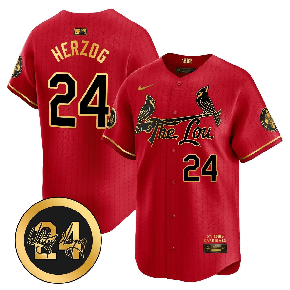 SLC 2024 City Connect Whitey Herzog Patch Vapor Premier Limited Jersey - Stitched