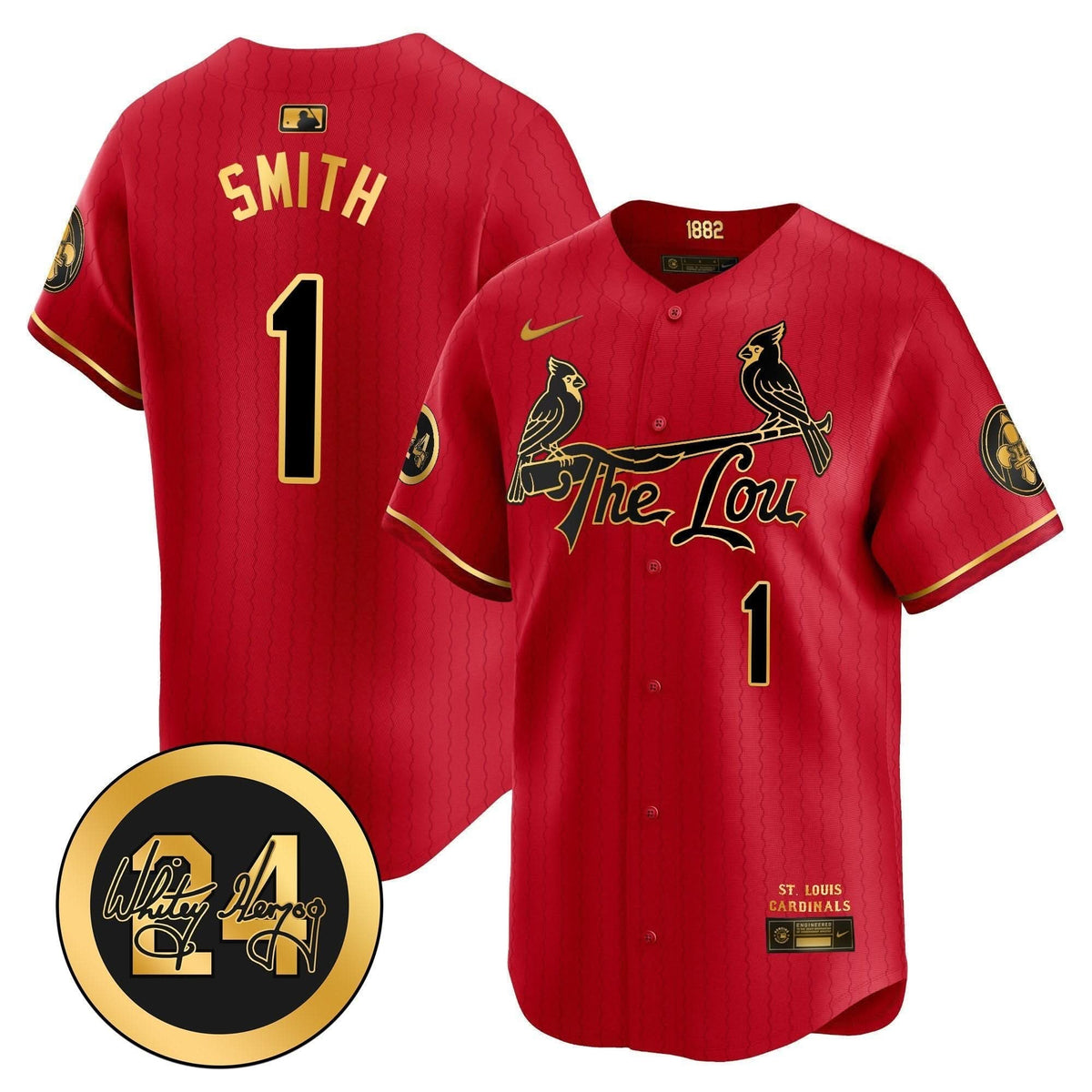 SLC 2024 City Connect Whitey Herzog Patch Vapor Premier Limited Jersey - Stitched