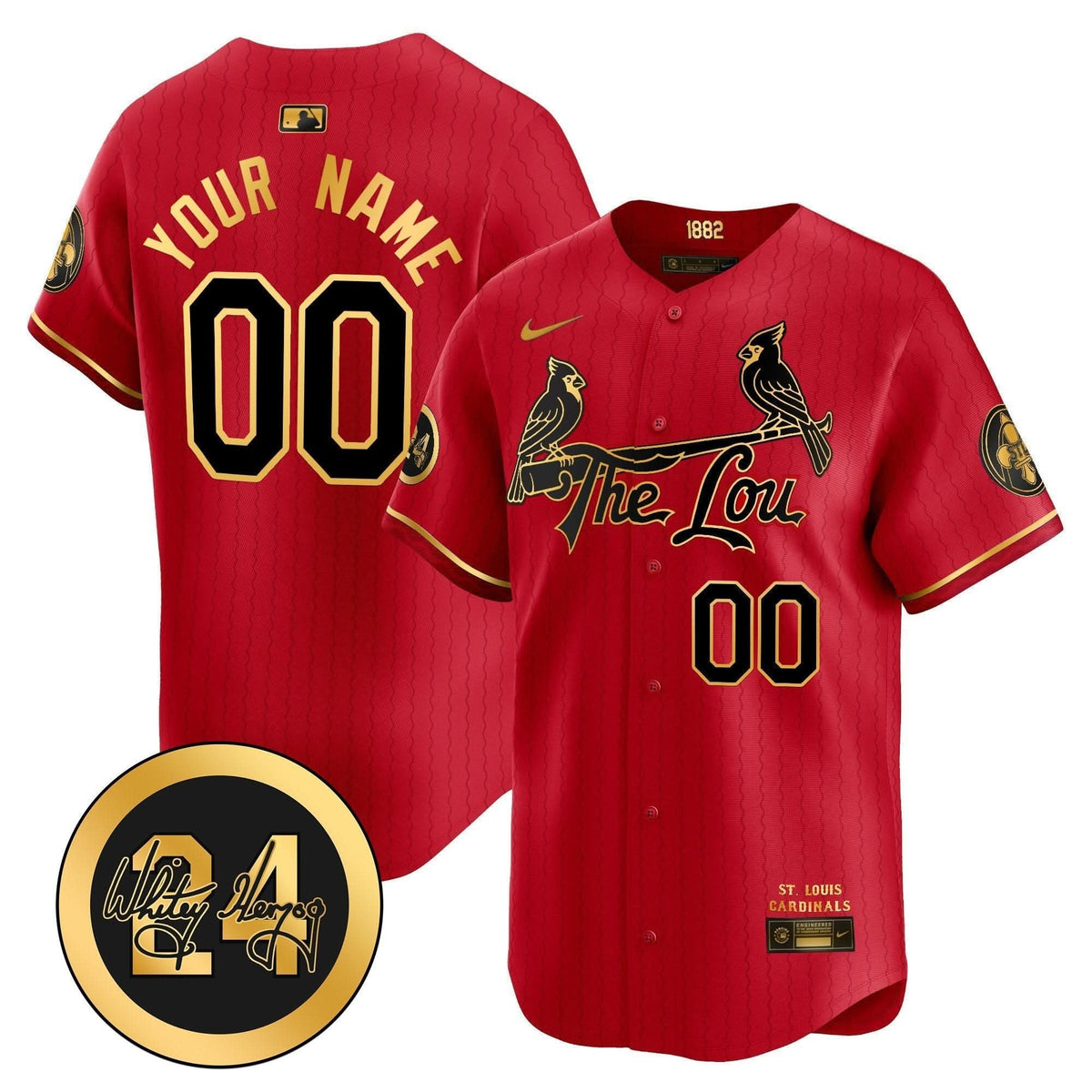 SLC 2024 City Connect Whitey Herzog Patch Vapor Premier Limited Custom Jersey - Stitched