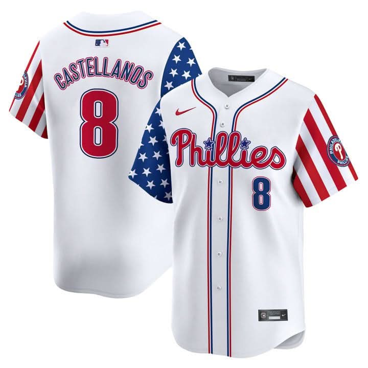 Men's Phillies 2025 Independence Day Vapor Premier Limited Jersey - All Stitched
