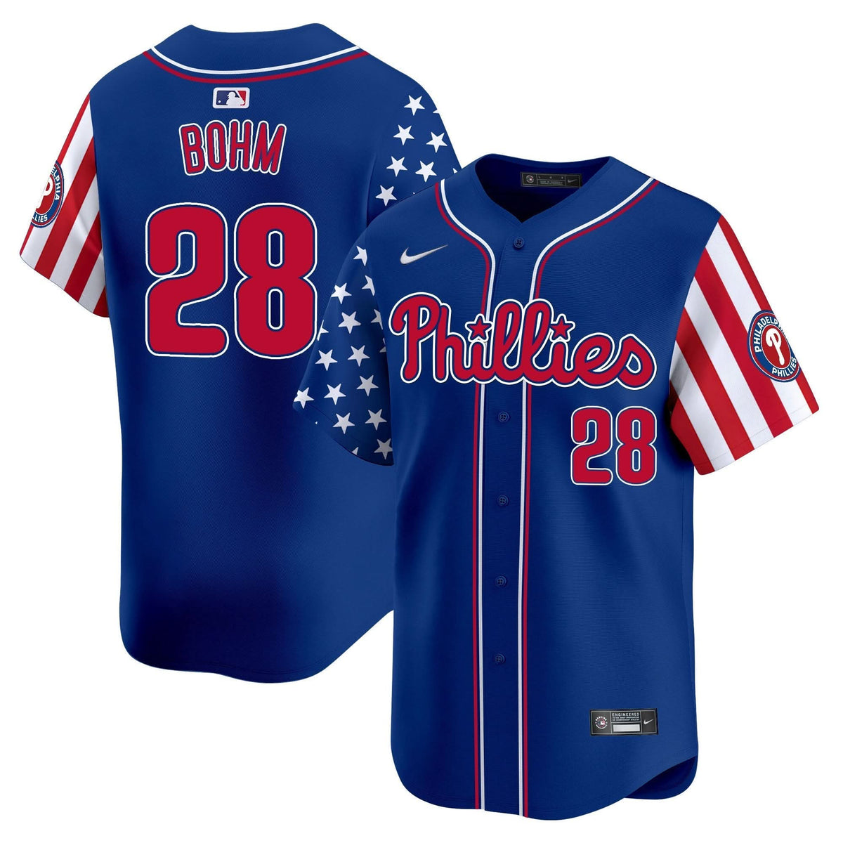 Men's Phillies 2025 Independence Day Vapor Premier Limited Jersey - All Stitched