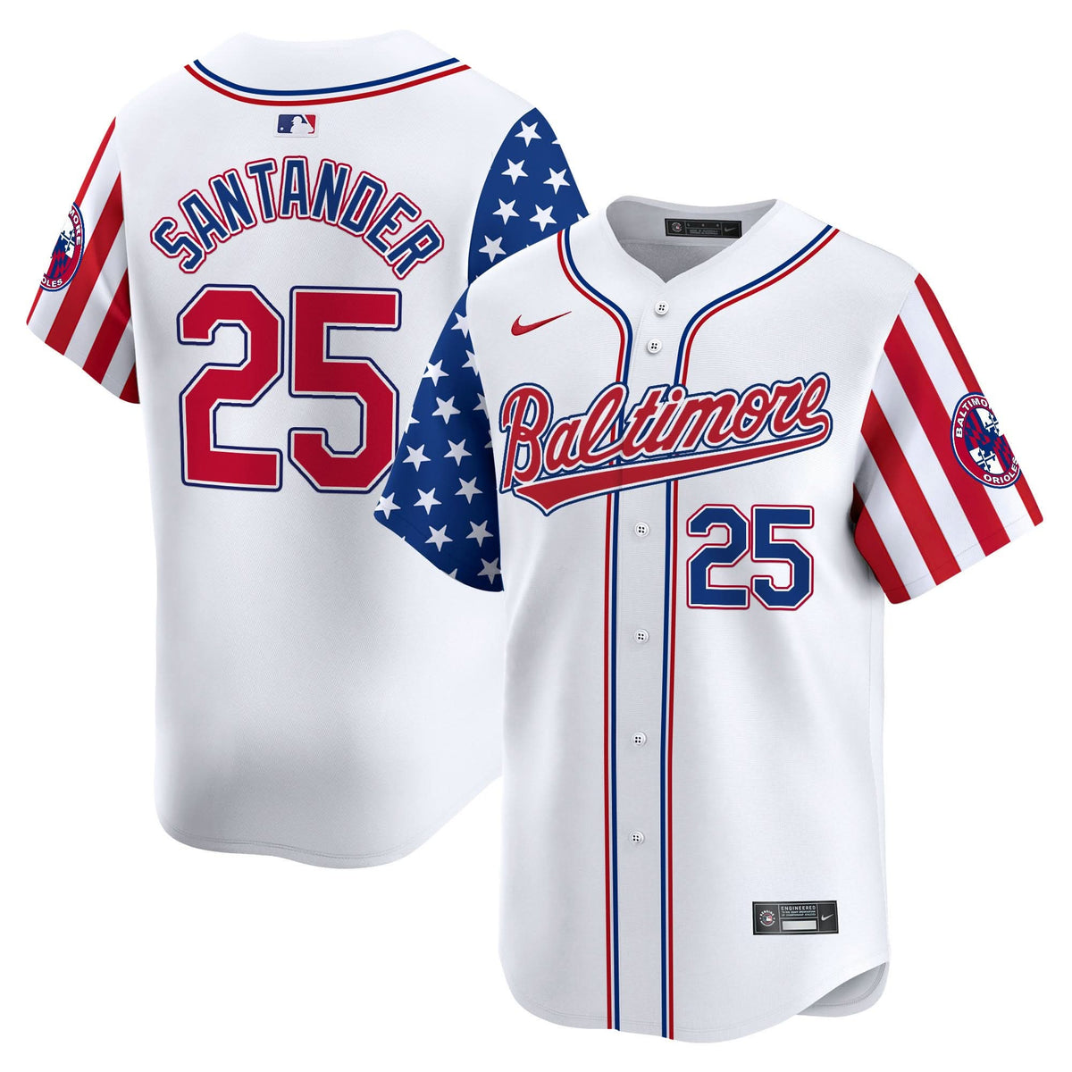 Men's Baltimore Orioles 2025 Independence Day Vapor Premier Limited Jersey - All Stitched