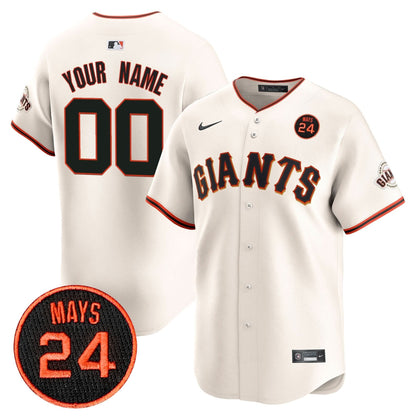 SFG 2024 Willie Mays Patch Vapor Premier Limited Custom Jersey V3 - Stitched