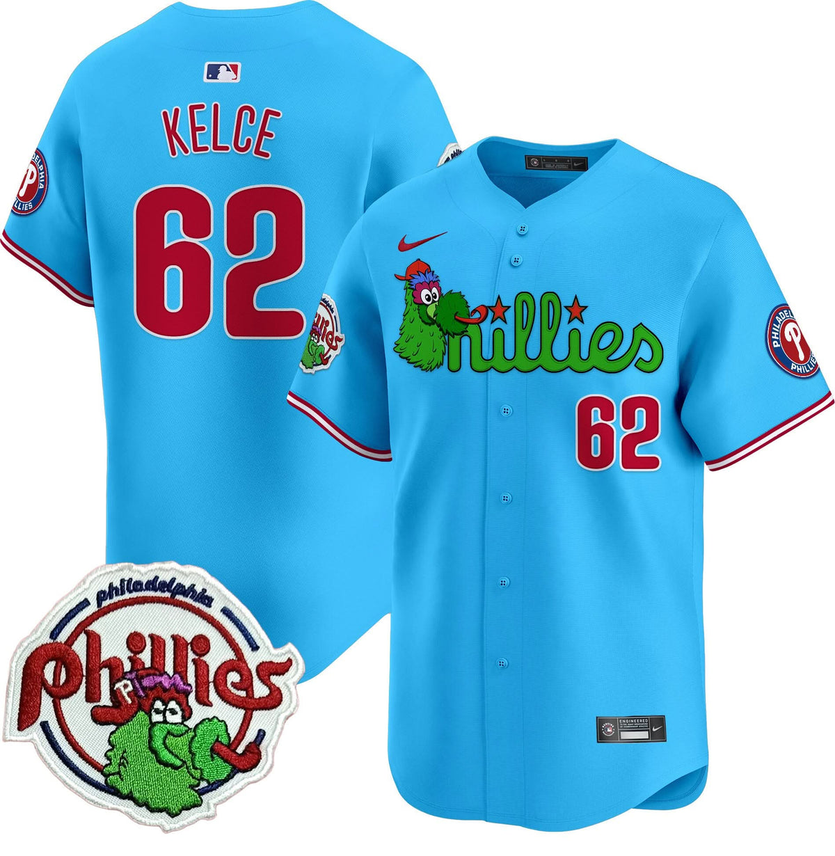Men's Phillies Phanatic Patch Vapor Premier Limited Jersey V3 - All Stitched