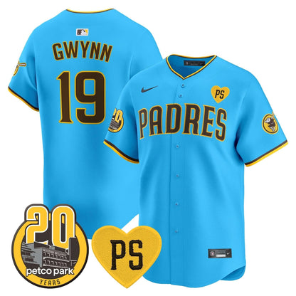 SDP “For Peter” & Petco Park 20th Patch Vapor Premier Limited Jersey V2 – Stitched