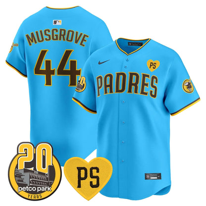 SDP “For Peter” & Petco Park 20th Patch Vapor Premier Limited Jersey V2 – Stitched