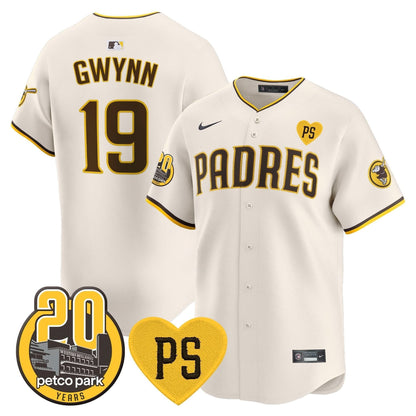 SDP “For Peter” & Petco Park 20th Patch Vapor Premier Limited Jersey V2 – Stitched